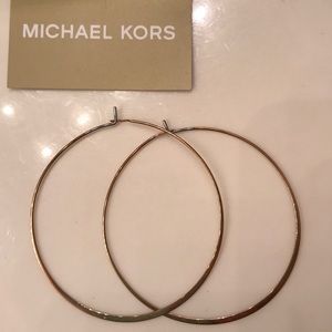 NWT Michael Kors rose gold hoops